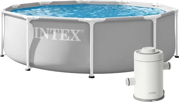 Basen ogrodowy stelażowy z pompą 305 cm Intex 702ND - okrągły basen dla dzieci i dorosłych