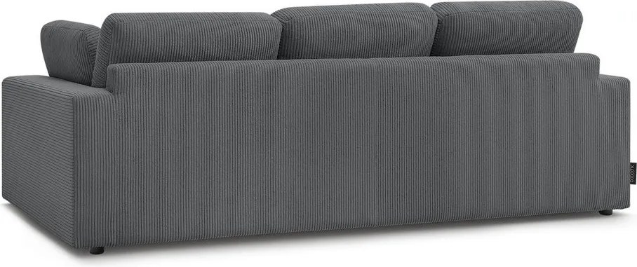 Ciemnoszara sztruksowa sofa 250 cm Belair – Bobochic Paris