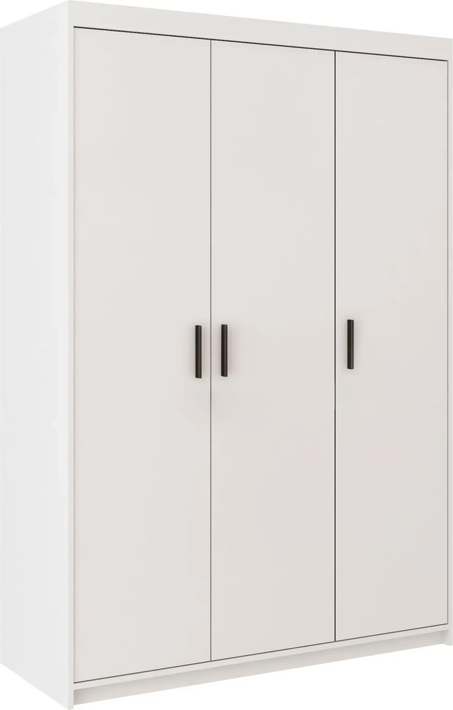 Biała trzydrzwiowa szafa garderoba do sypialni F7-F50