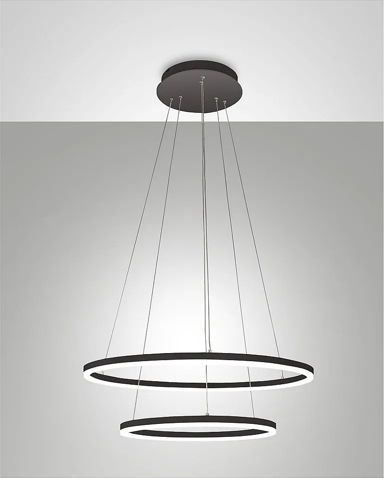 Lampa wisząca LED GIOTTO 52W czarna 3508-45-101 Fabas Luce