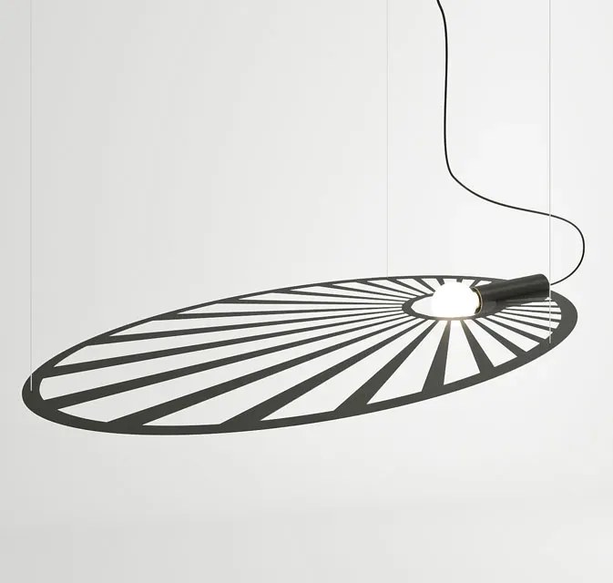 Czarna modernistyczna lampa wisząca - EX596-Ercus