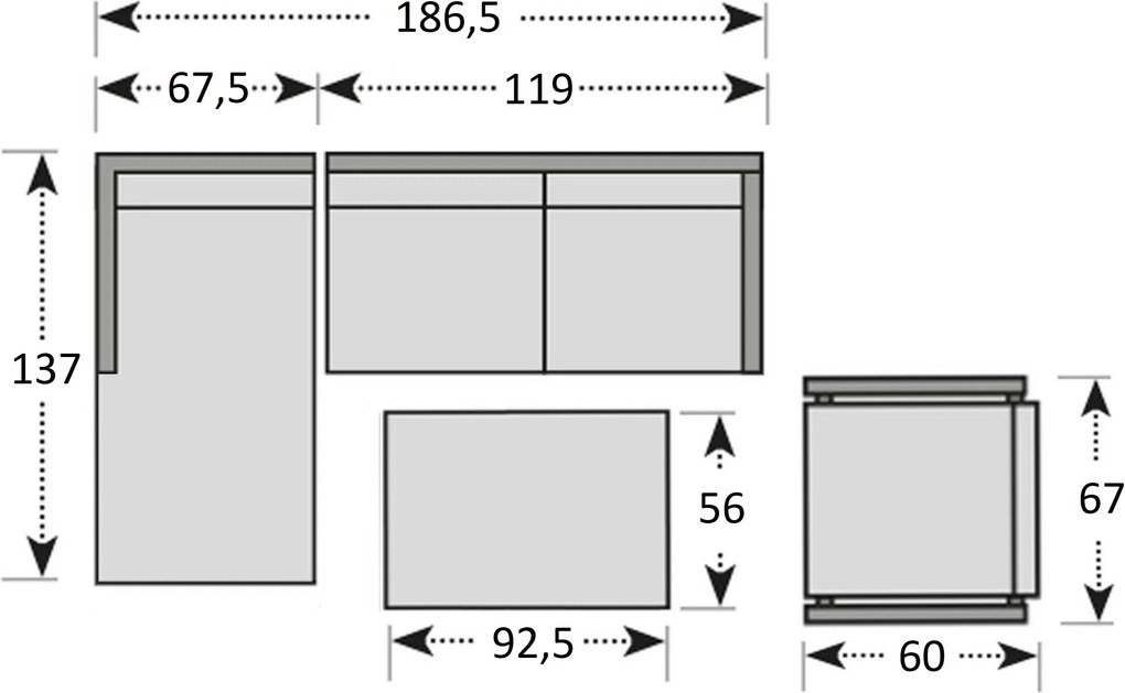 Doppler PALOMA ogrodowy zestaw wypoczynkowy