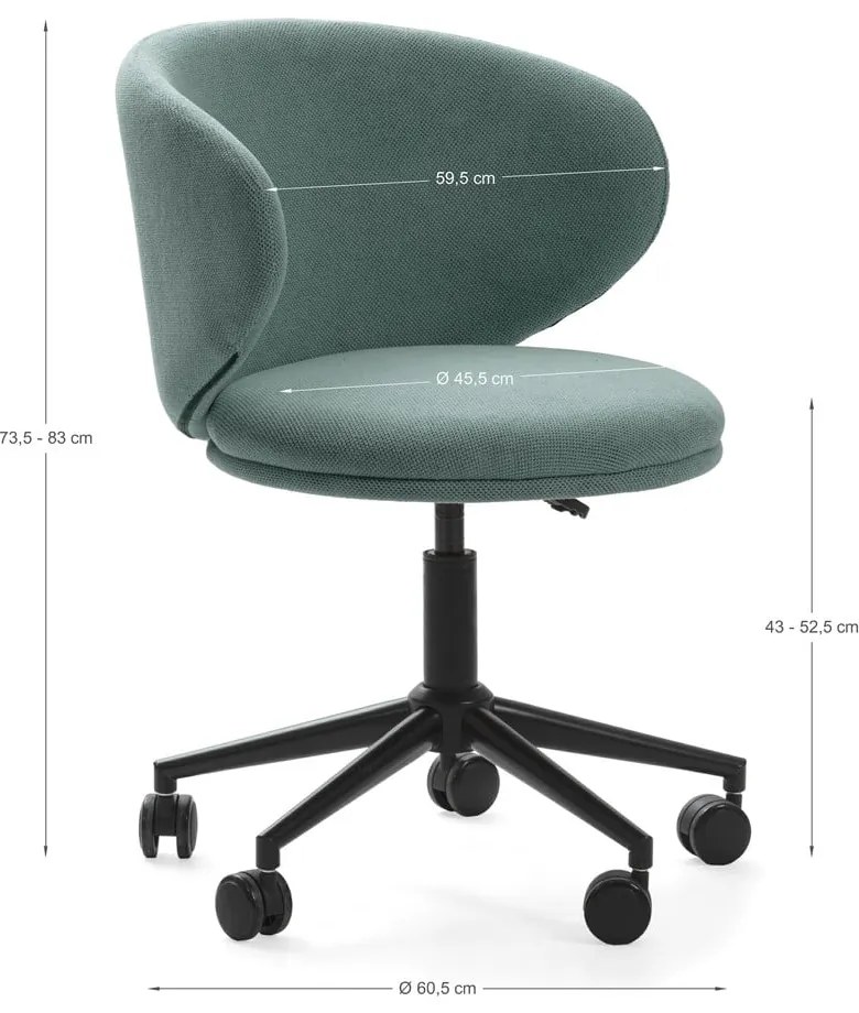 Zielone krzesło biurowe Rush – Marckeric