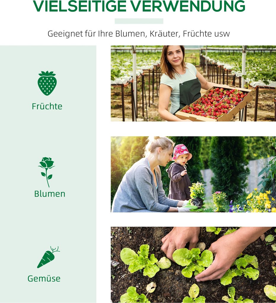 Outsunny Szklarnia Foliowa z Okienkiem PE Cieplarnia na Pomidory 119x60x60cm Biała | Aosom PL