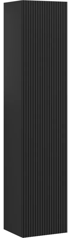 Mexen Rivel słupek łazienkowy 35 cm, 1 drzwi, ryflowany, czarny mat - 91A21-03016-1-BF71