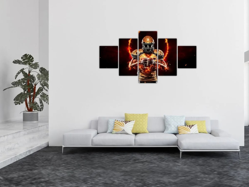 Obraz - Zawodnik futbolu amerykańskiego (125x70 cm)