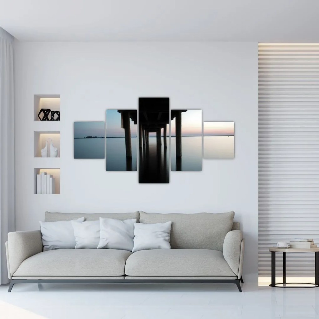 Obraz - spokojna powierzchnia wody (125x70 cm)