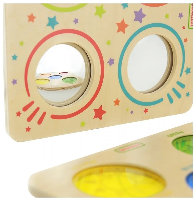Masterkidz sensoryczna tablica lustra i soczewki zakrzywienia obrazu montessori