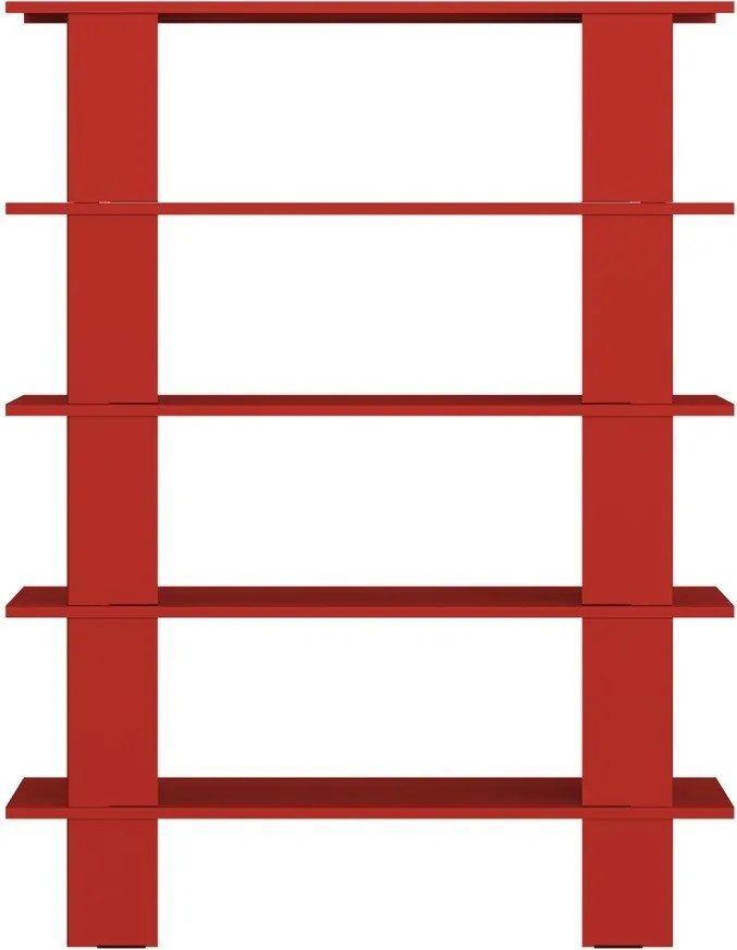 Czerwony metalowy regał 120x156x37 cm Hes – noo.ma