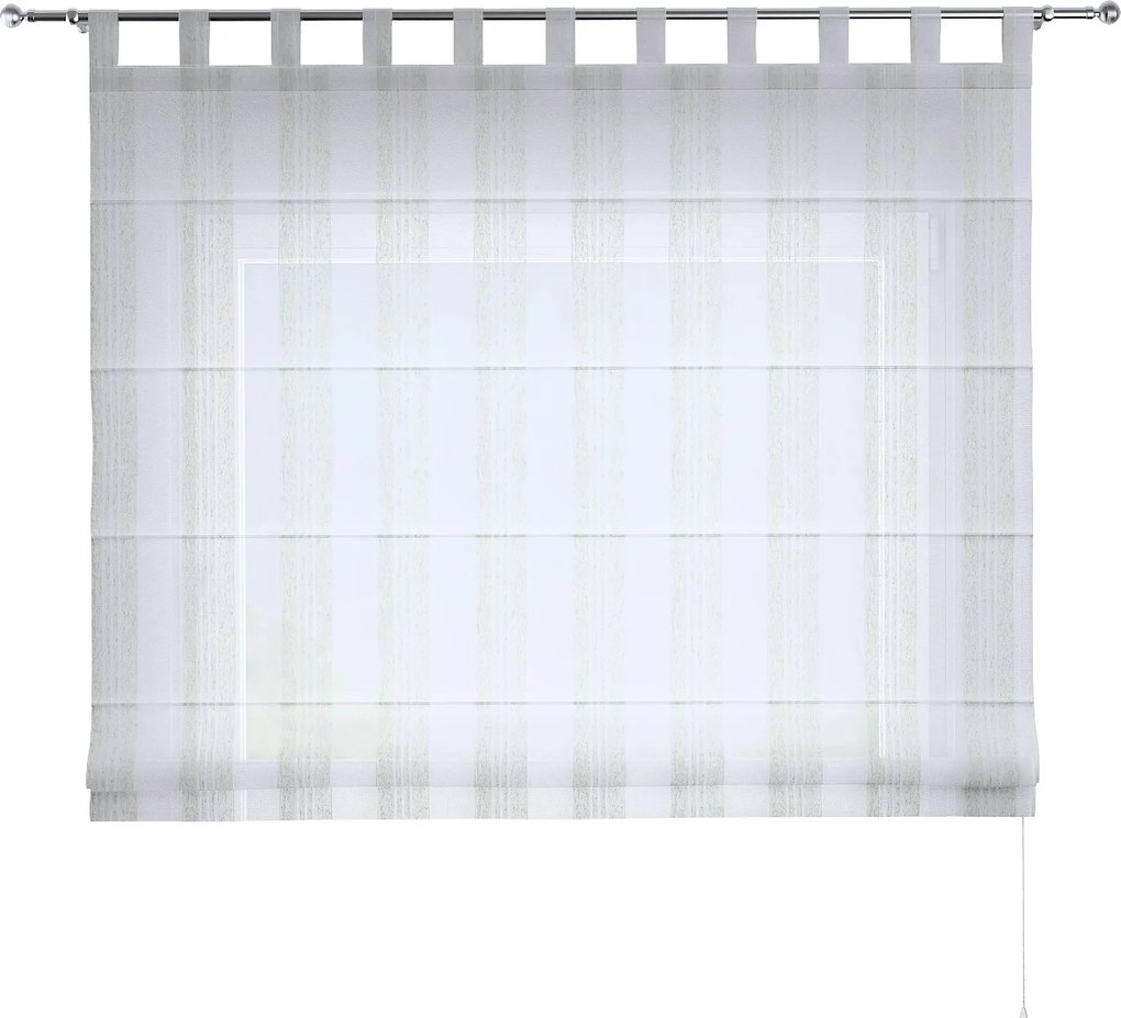 Roleta rzymska Verona kolor kremowy tkanina półprzezroczysta, strukturalna, wzorzysta