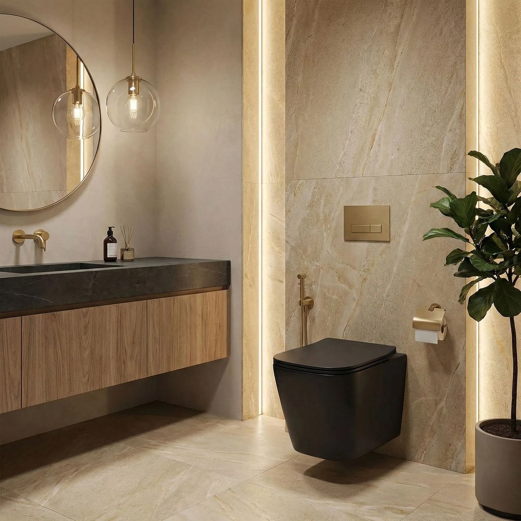 Misa WC podwieszana Rea Julio Czarna Matowa