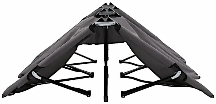 Szary dwuosobowy leżak N6-F89