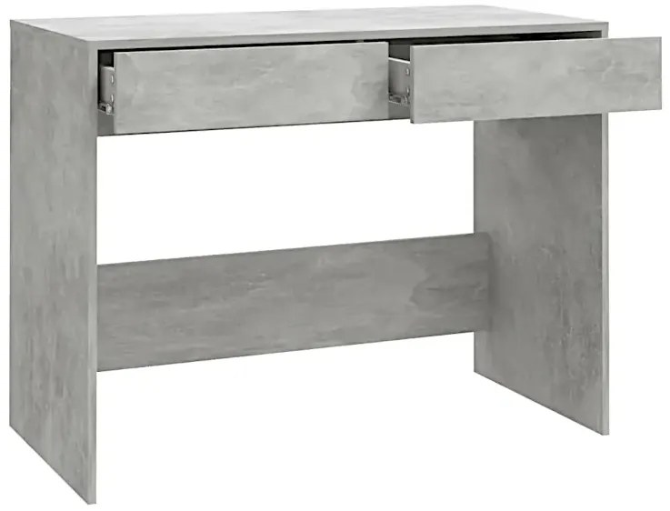 Szare biurko z szufladami beton P2-W62