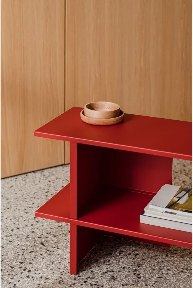 Czerwony metalowy regał 160x57x37 cm Hes – noo.ma