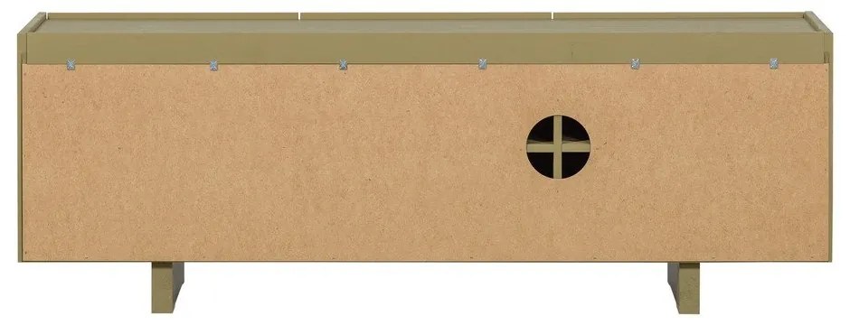 Zielona szafka pod TV z litego drewna sosnowego 152x53x46 cm Basu – WOOOD