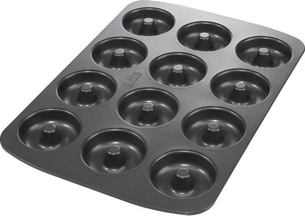 Blacha do Donutów BIRKMANN Easy Baking 12 Form Ø7cm Stal Węglowa Nieprzywierająca Odporna 37x26cm