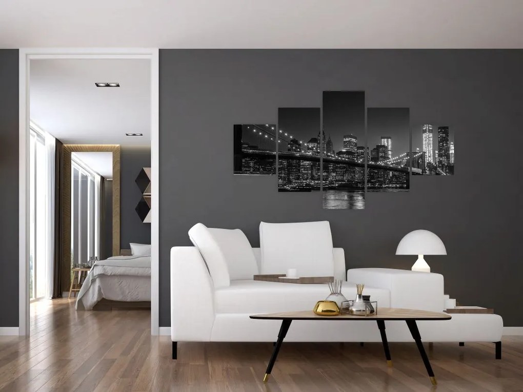 Obraz mostu Brooklyn Bridge w Nowym Jorku (125x70 cm)