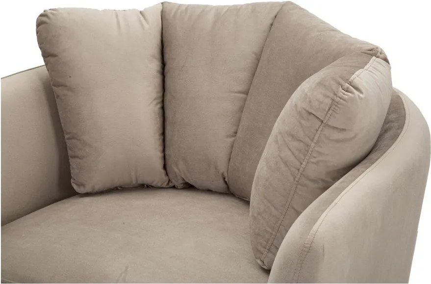 Szarobrązowy aksamitny fotel Kiev – Mauro Ferretti