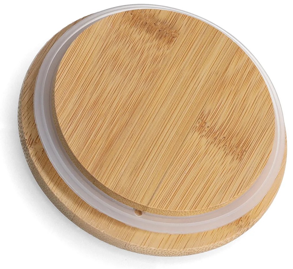 Żłobiony, ceramiczny słoik z wieczkiem, na produkty sypkie, 770 ml