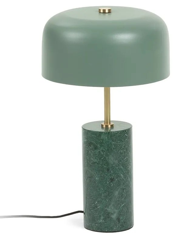 Zielona lampa stołowa Kave Home Biscane