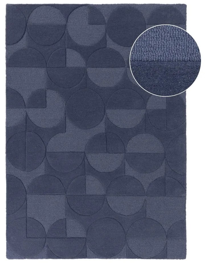 Niebieski wełniany dywan Flair Rugs Gigi, 120x170 cm