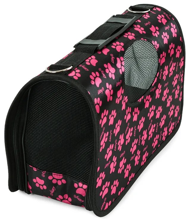 Torba transportowa dla psa/kota FURGO XL, czarno-różowa