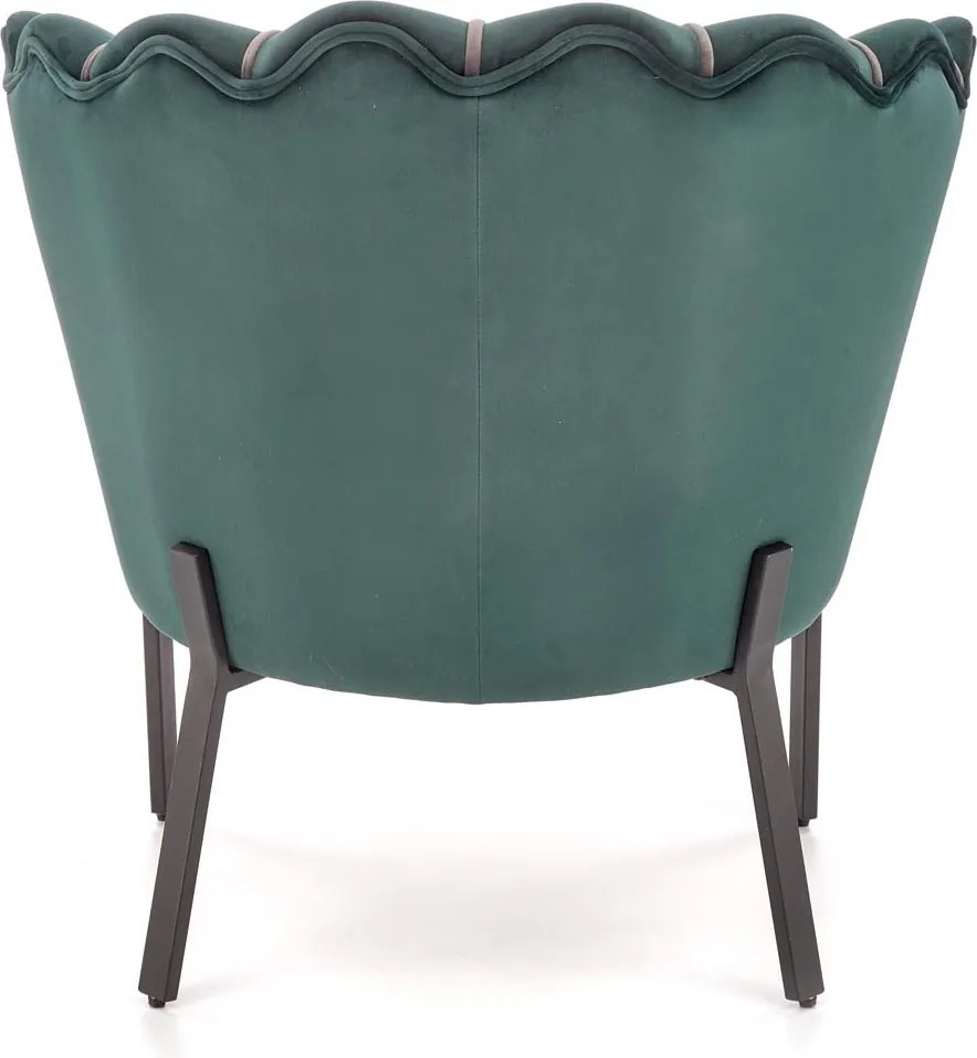 Velvetowy fotel w stylu glamour Angelo