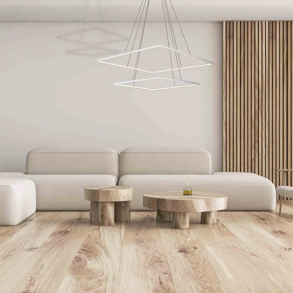 LAMPA WISZĄCA nowoczesna biała NIX WHITE 50W LED