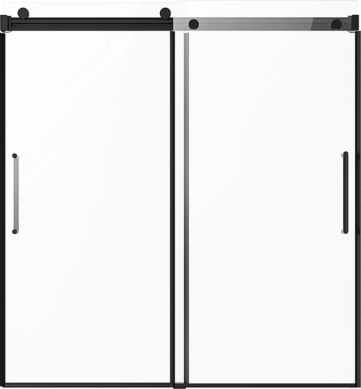 Drzwi Do Wanny SucceBuy, Przesuwne Bez Ramy, 142 do 152 cm S x 152 cm W, z Szkła na Łazienkę