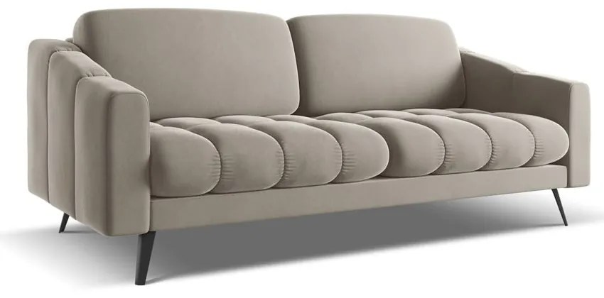 Beżowa aksamitna sofa 202 cm Nalu – Makamii