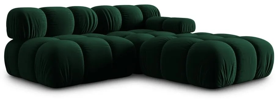 Zielona aksamitna sofa 282 cm Bellis – Micadoni Home