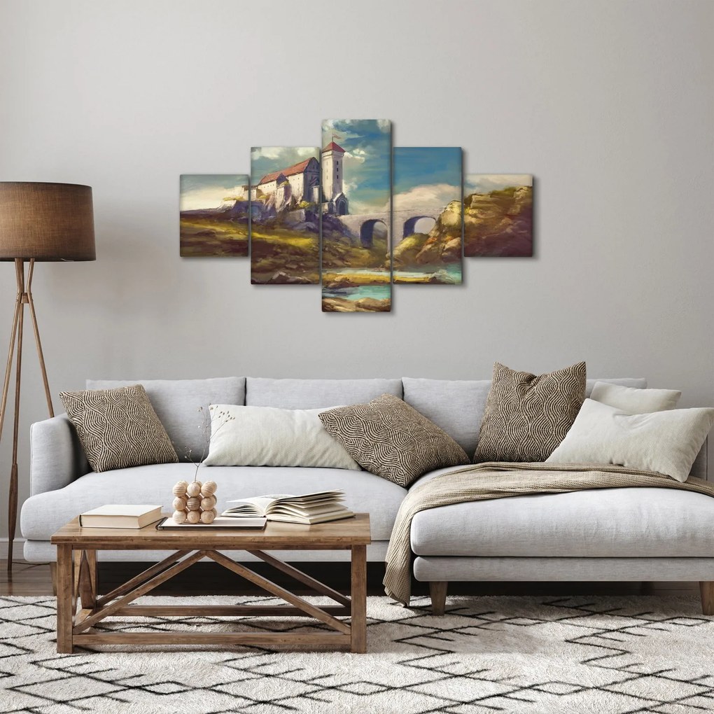 Obraz - Średniowieczny zamek (125x70 cm)