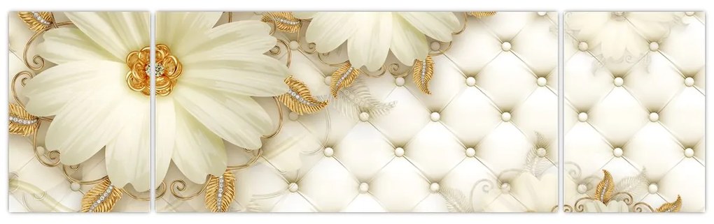 Obraz - Złoty kolaż (170x50 cm)