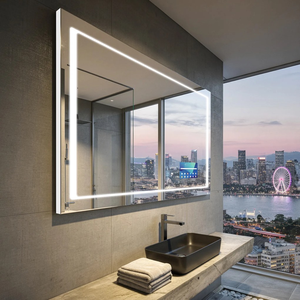 Lustro Ledowe Łazienkowe L61 z oświetleniem wiszące do skonfigurowania u producenta luster Artforma