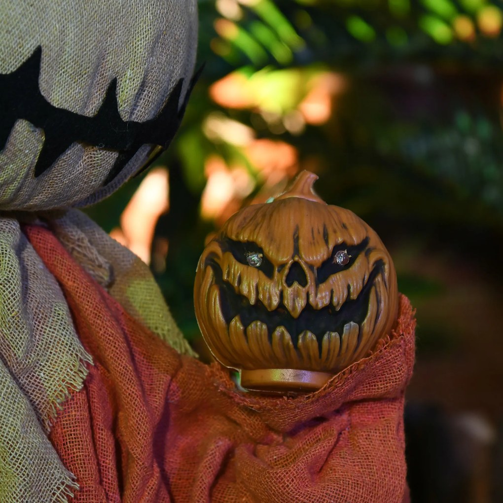 HOMCOM Wiatrak Dekoracja Halloween, poruszająca się, wydająca dźwięki, zasilana bateriami