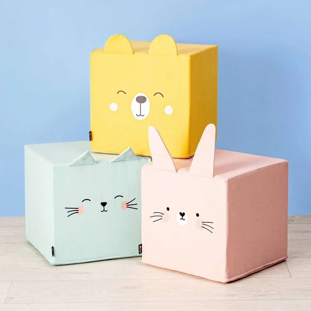 Żółty puf dla dzieci Rainbow Bear – Yellow Tipi