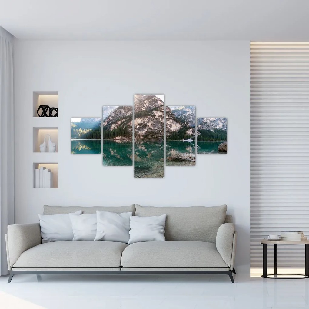 Obraz górskiego jeziora (125x70 cm)