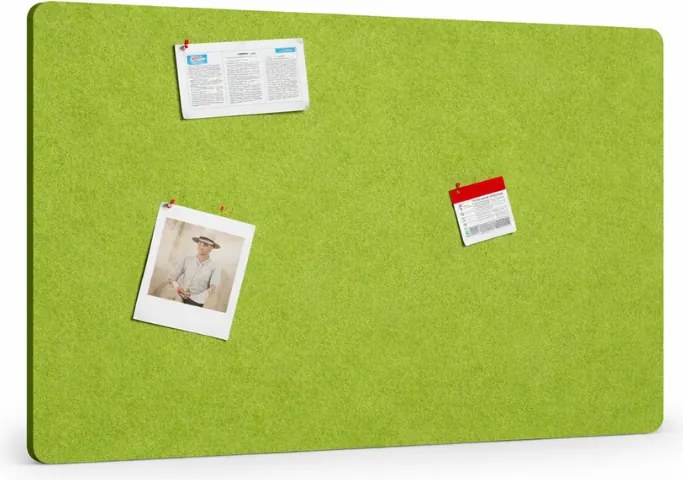 Tablica akustyczna 120x80 cm, zaokrąglone rogi, oliwkowa