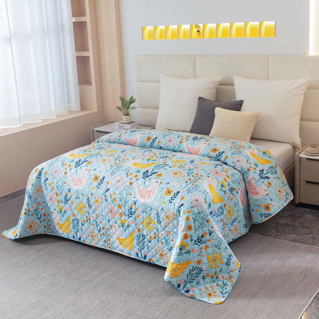 Narzuta na łóżko SPRING TWEET, kolorowy Rozmiar: 170 x 210 cm