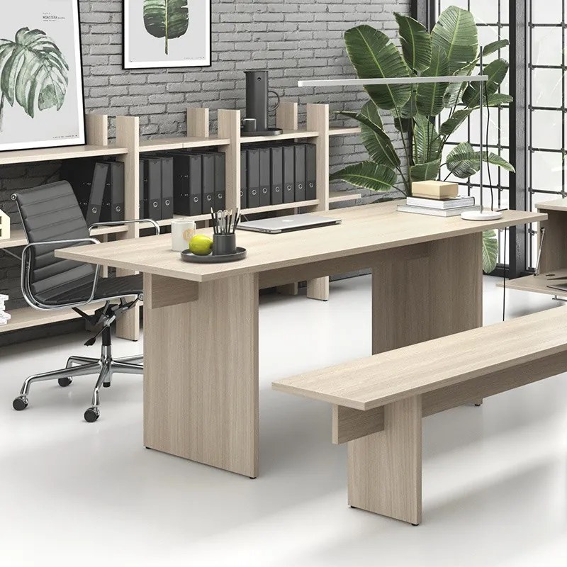 Biurko single SOLID, 180x80 cm, dąb naturalny