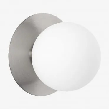 Anine Kinkiet Ścienny Z Żelaza I Szkła Chrome & Ø15 Cm - Sklum