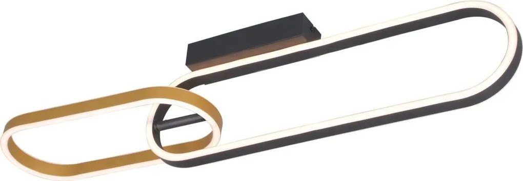 Zuma Line C241145502A - Plafon LED RAVON 2xLED/24W/230V czarny/złoty