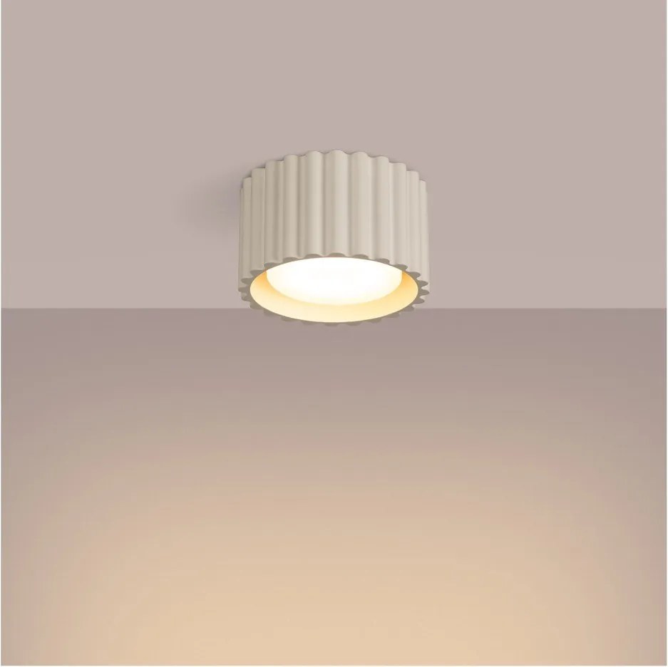 Beżowa metalowa lampa punktowa ø 10 cm Zora – Sollux