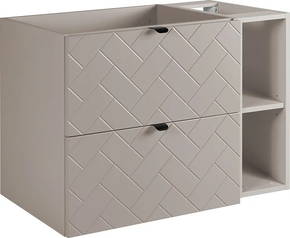 Meble łazienkowe, Kaszmir, 80 x 57 x 46 cm, czarne uchwyty