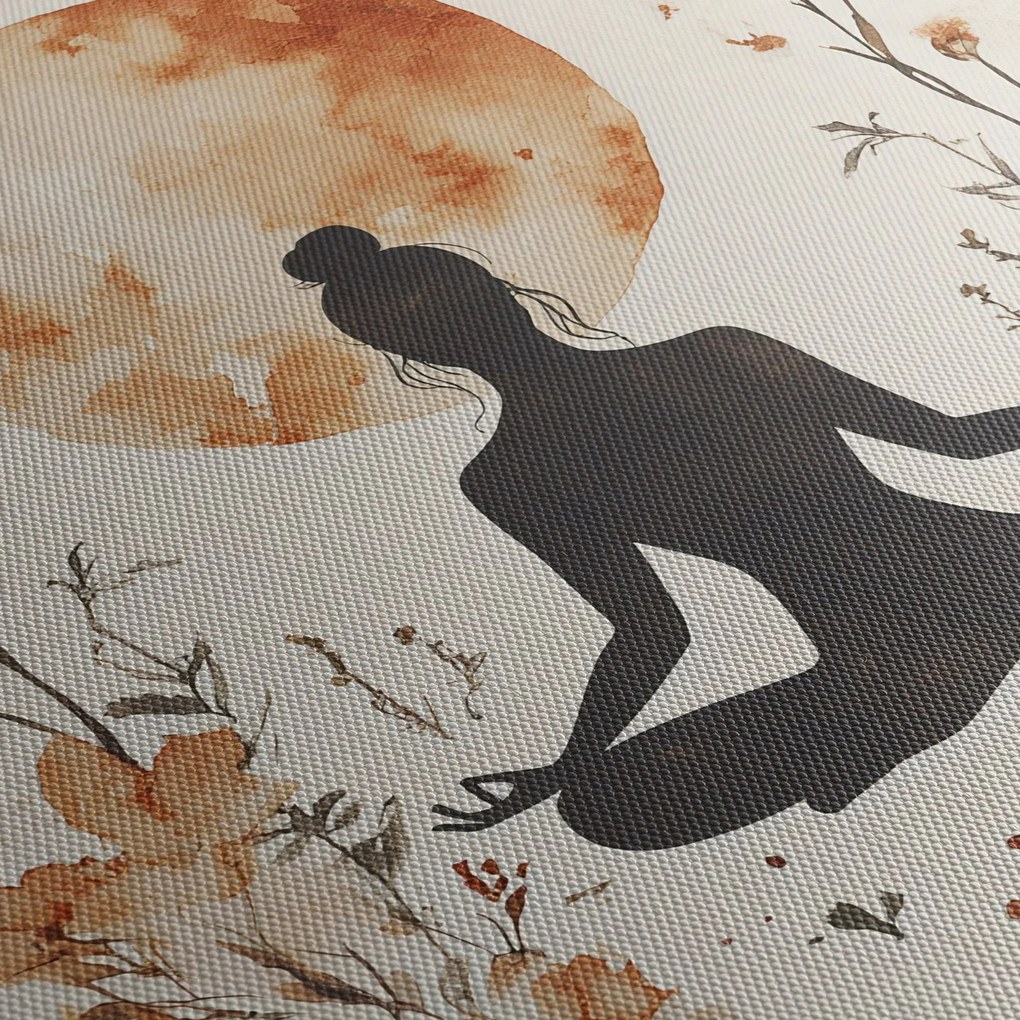 Obraz - Pomarańczowa joga (170x50 cm)