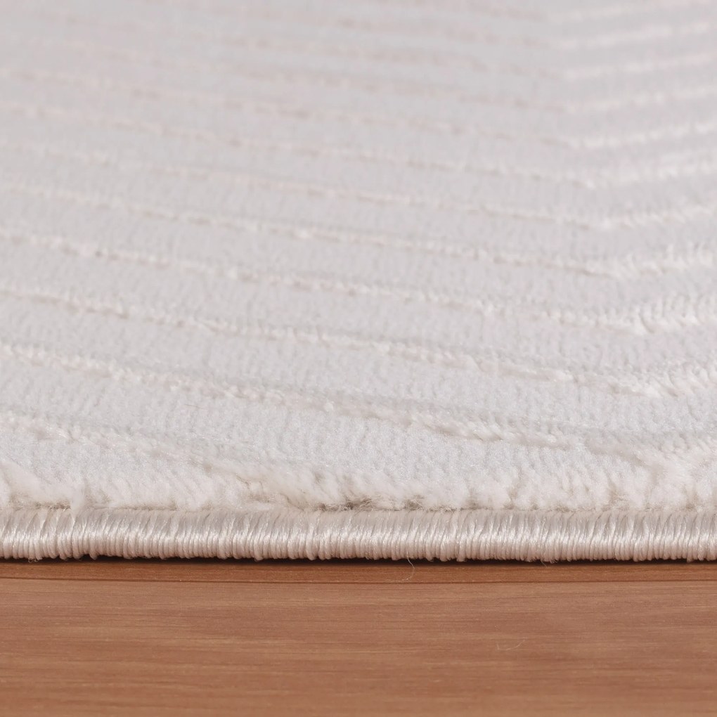 Dywan 3D nowoczesny Sahara Wstęga kremowy 80 cm x 250 cm
