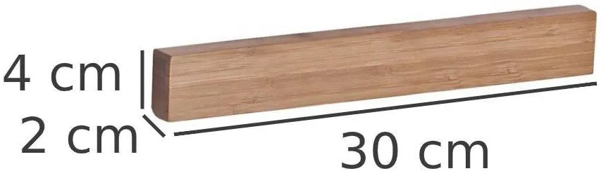 Listwa magnetyczna do noży, 100% bambus, ZELLER