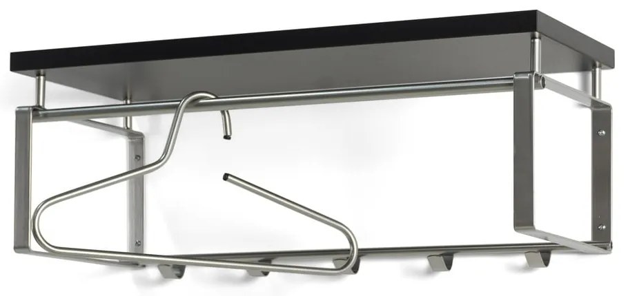 Metalowy wieszak ścienny w kolorze srebra z półką Rex – Spinder Design