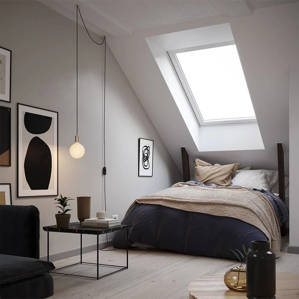 Lampa wisząca w czarno-złotym kolorze ø 4 cm Plug & Play – tala