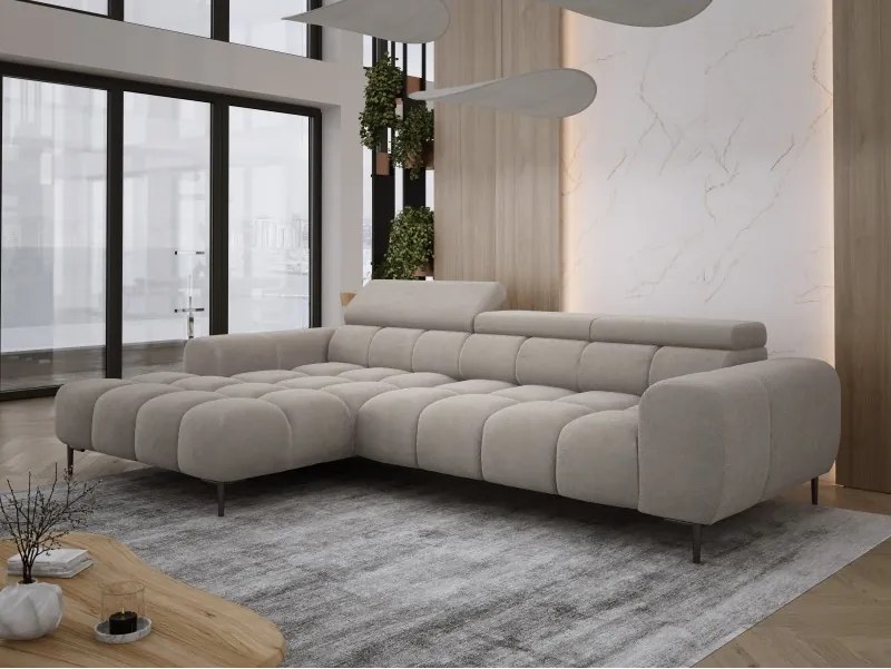 Narożnik PLAZA MINI wolnostojący Lewostronny w tkaninie Promocyjnej APHRODITE 04 WERSAL